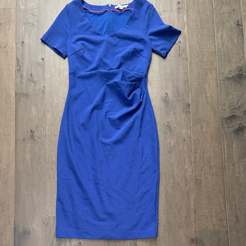 Boden Royal Blue Midi Sheath Dress fits like a size 6